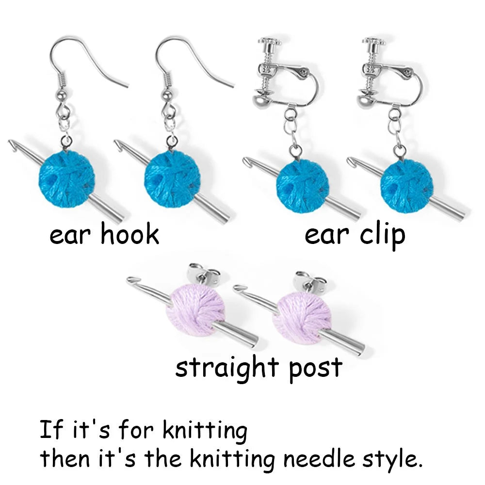 Tiny Yarn Balls Earrings