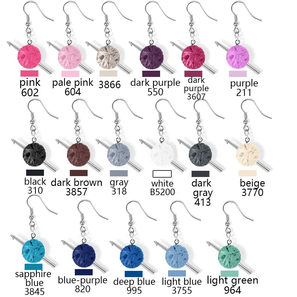 Tiny Yarn Balls Earrings