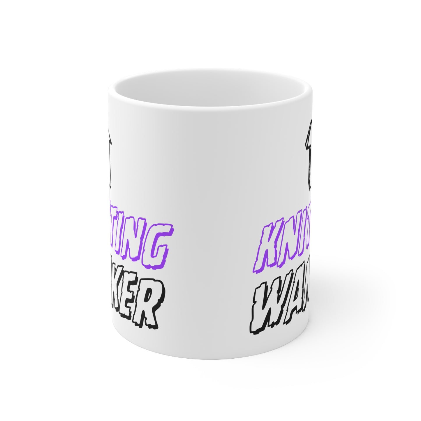 Knitting Wanker Quote 11oz Ceramic Mug