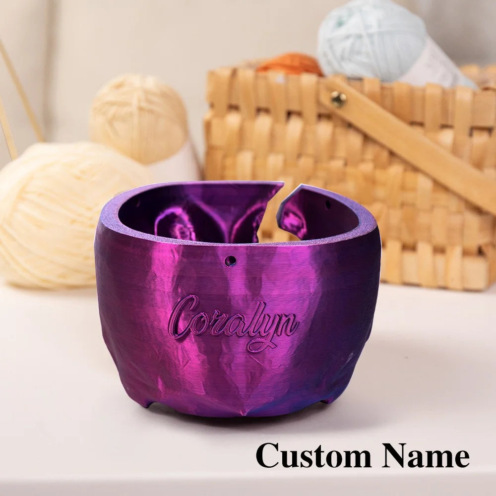 3D Printed Skull Yarn Storage Bowl Holder