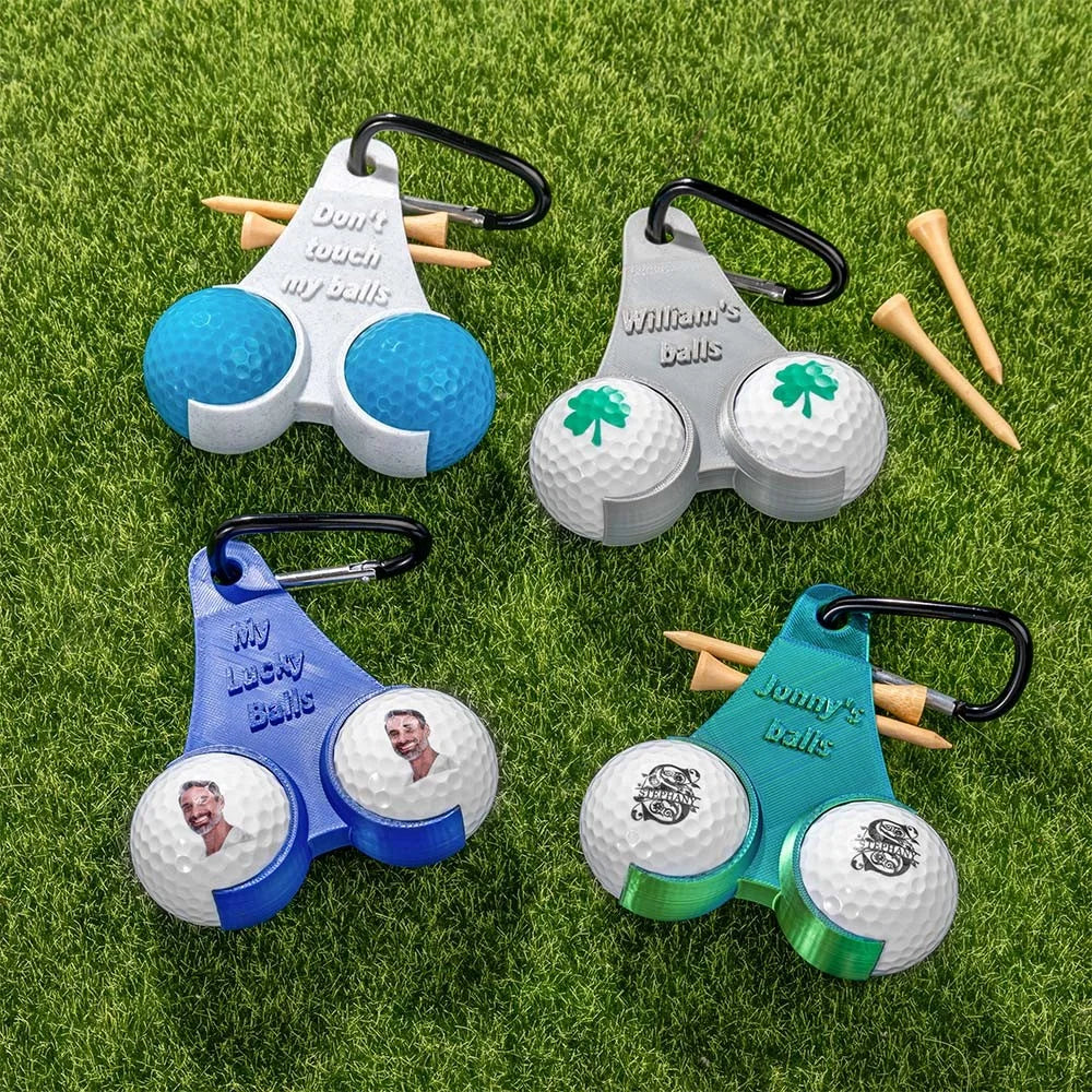 Personalized 3D Printed Golf Ball & Tees Holder