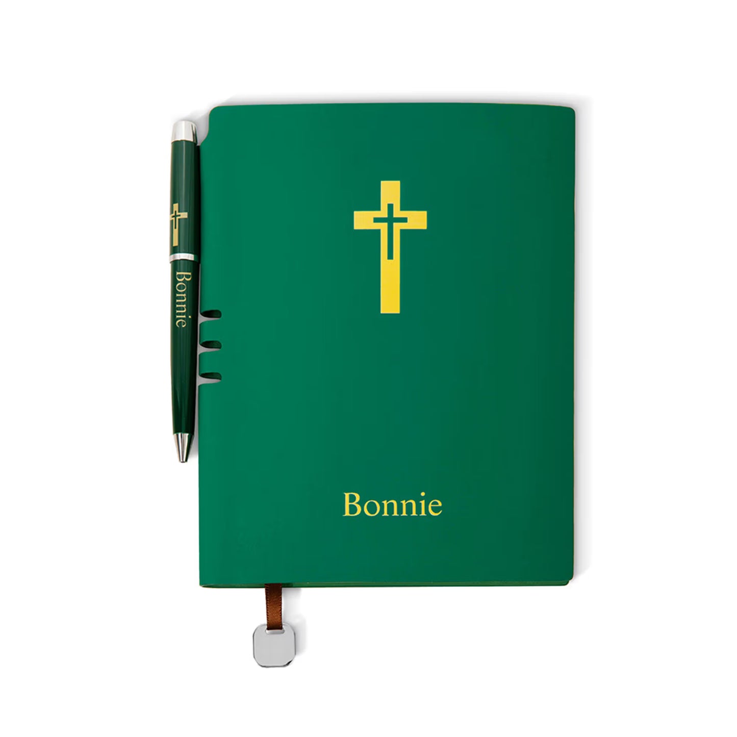 Personalized Cross Notebook with Name