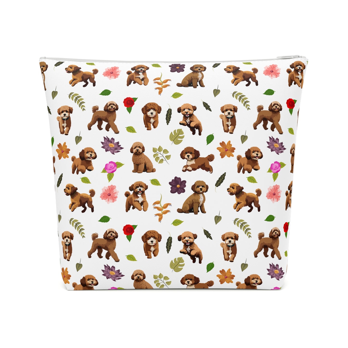 Cavapoo Print Cotton Cosmetic Bag/Makeup Organizer/Travel Pouch
