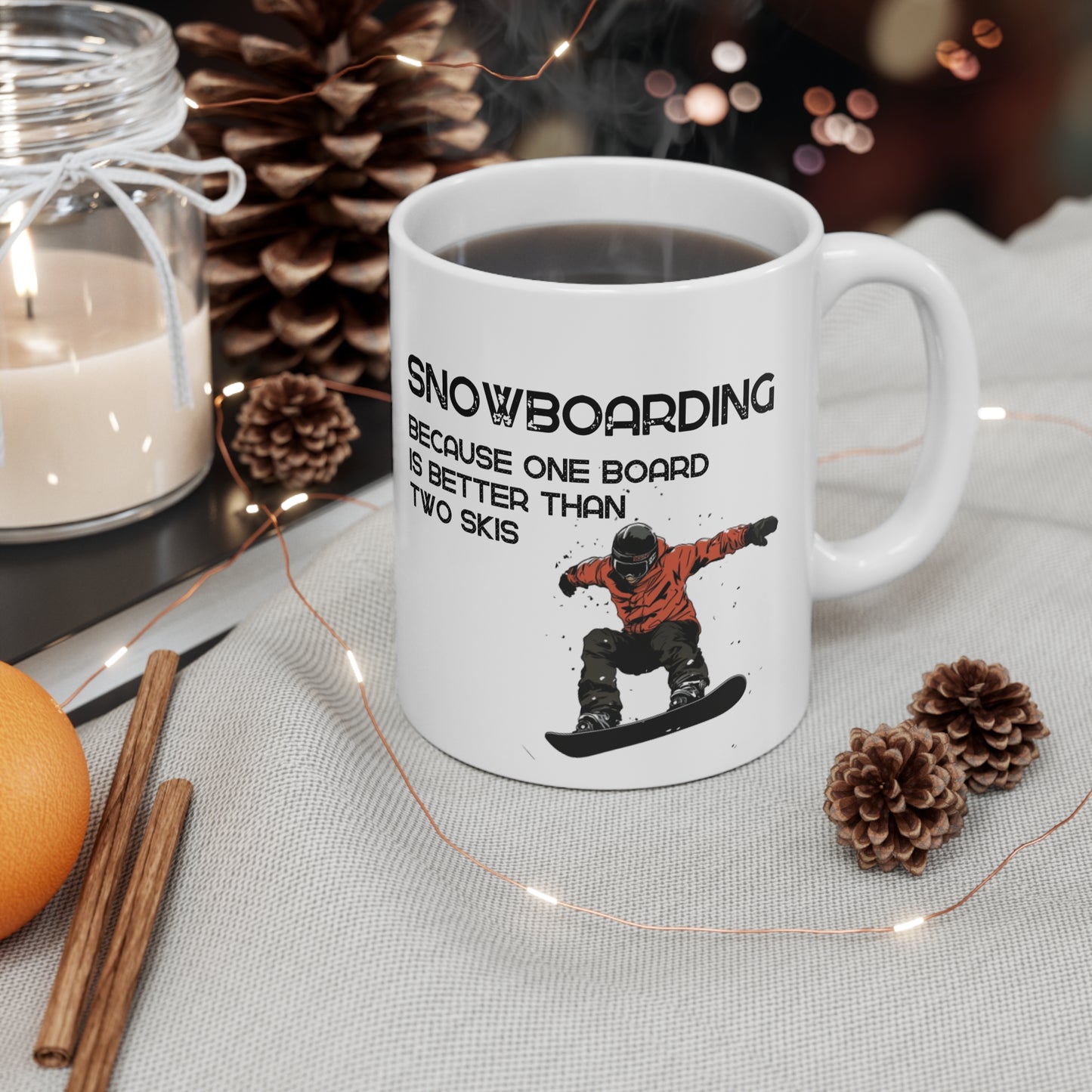 Snowboarding Themed 11oz Ceramic Mug