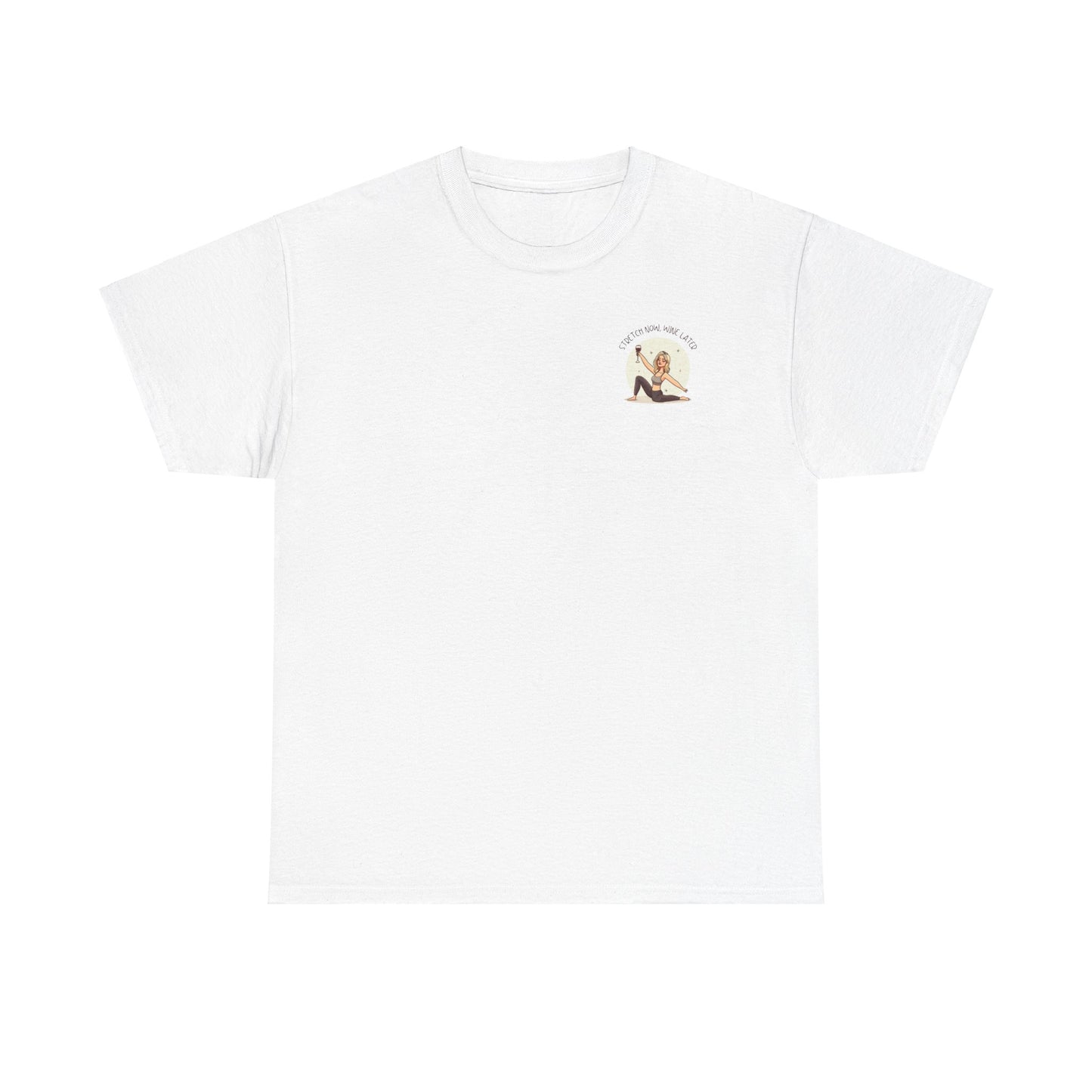 Stretch Now Wine Later Graphic T-Shirt (Blonde)