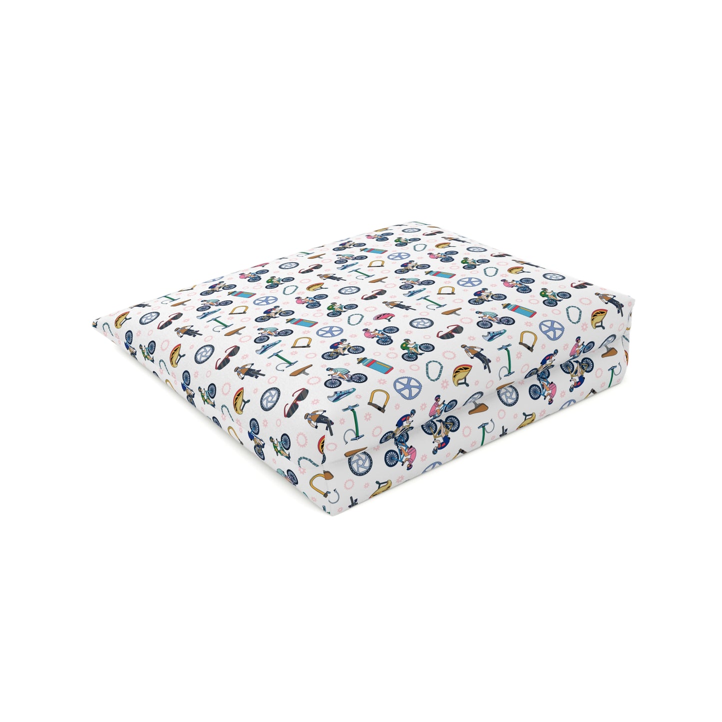Mountain Biking Print Cotton Cosmetic Bag/Makeup Organizer & Travel Pouch