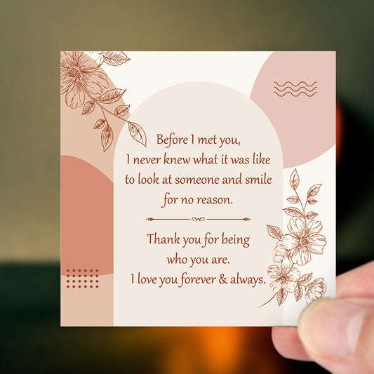 Message Card - Thank you for being who you are