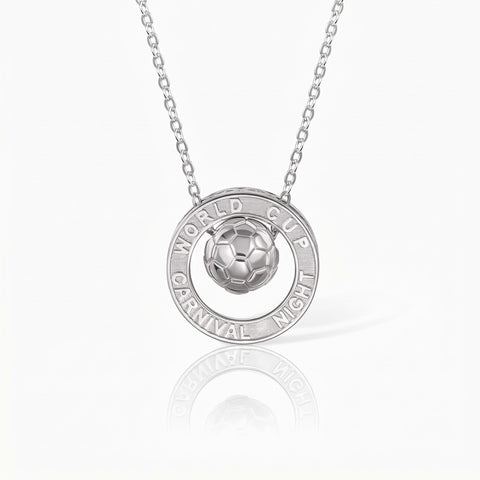 Soccer Hoop Pendant Necklace with Name