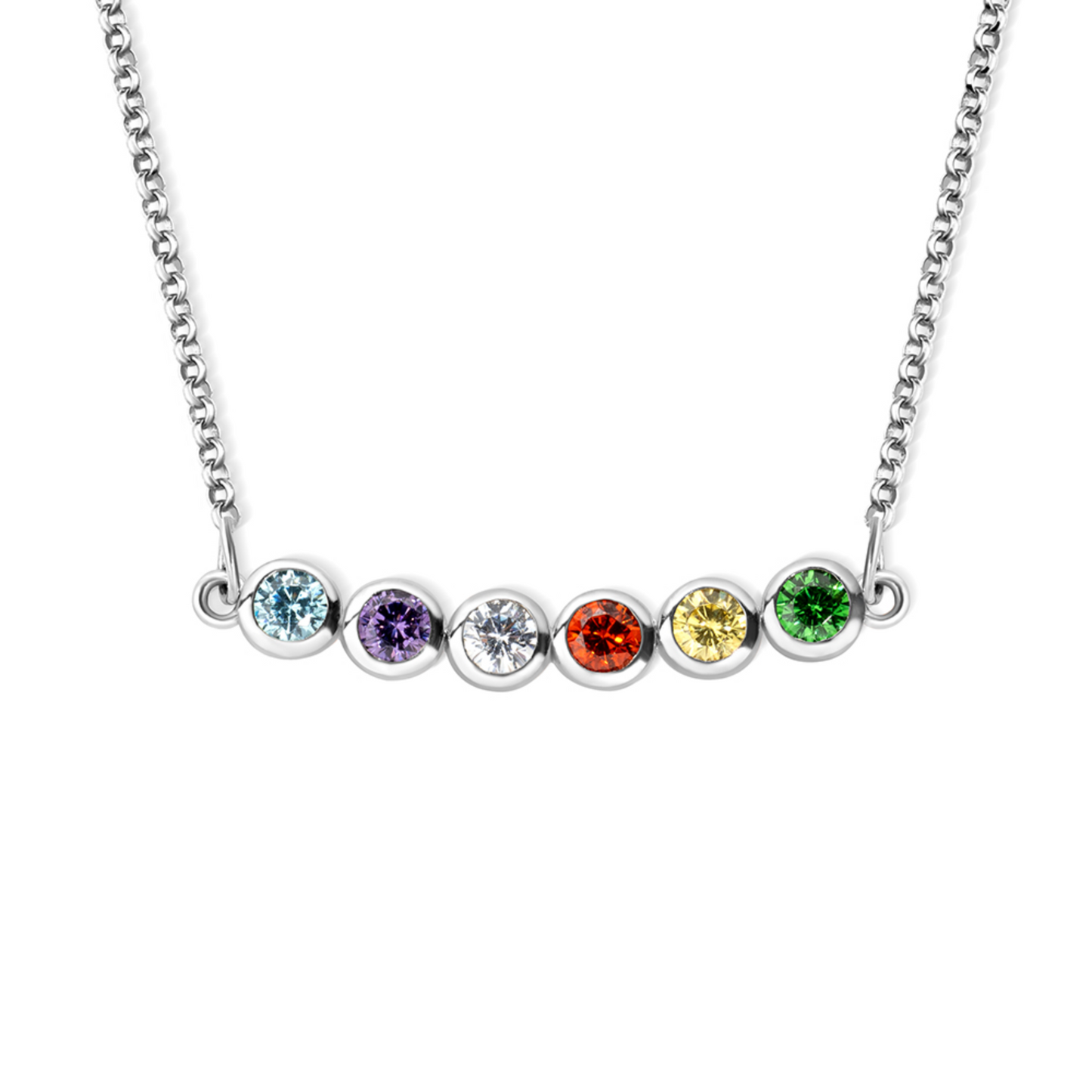 Personalized 1-12 Birthstone Necklace
