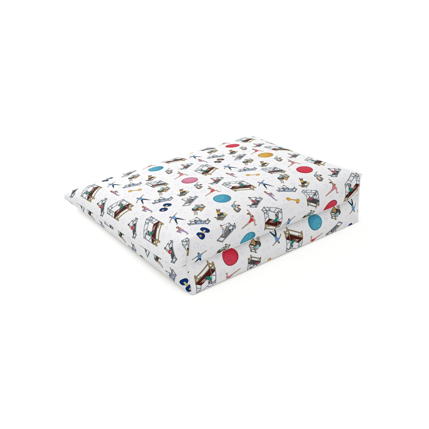 Pilates Print Cotton Cosmetic Bag/Makeup Organizer & Travel Pouch