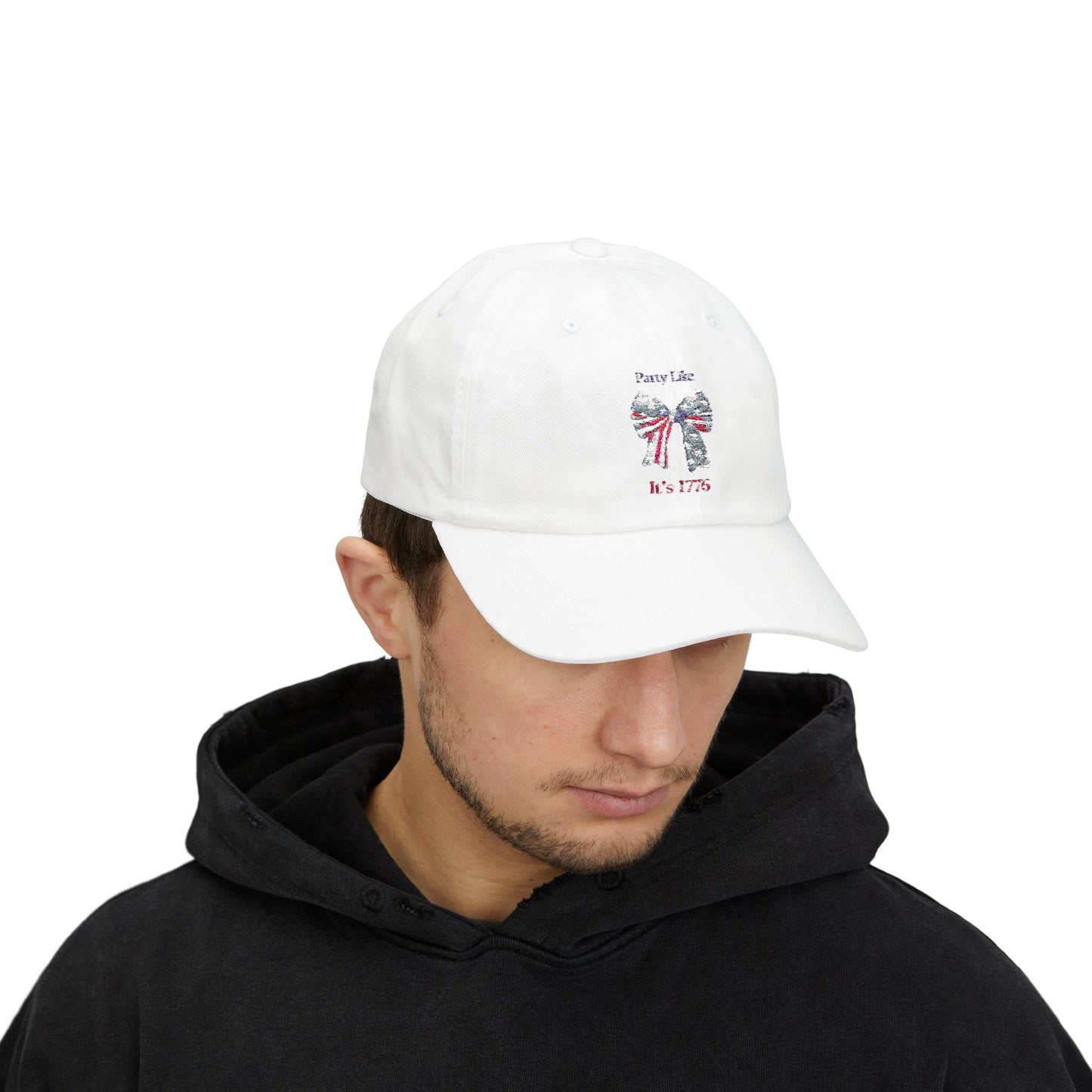 "Party Like It's 1776" 4th of July Bow Classic Cotton Dad Cap