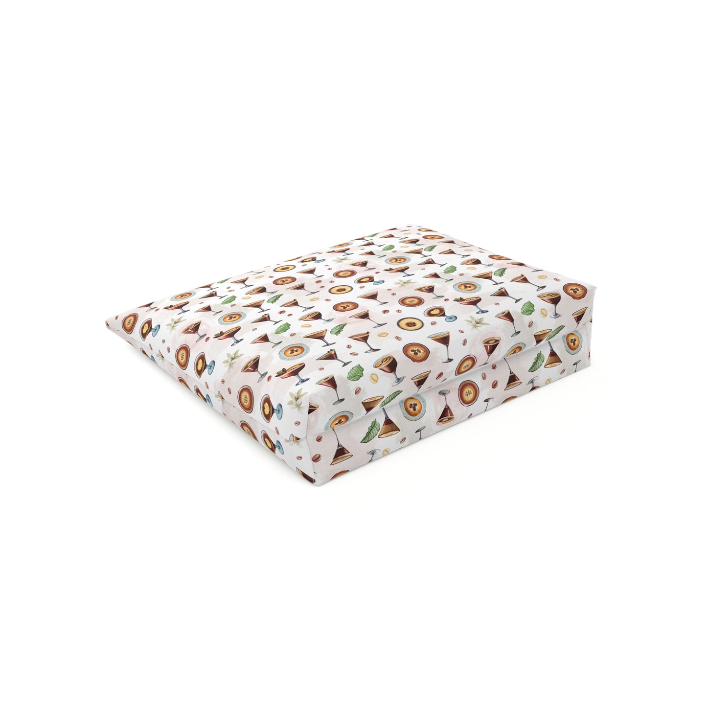 Espresso Martini Print Cotton Cosmetic Bag/Makeup Travel Pouch