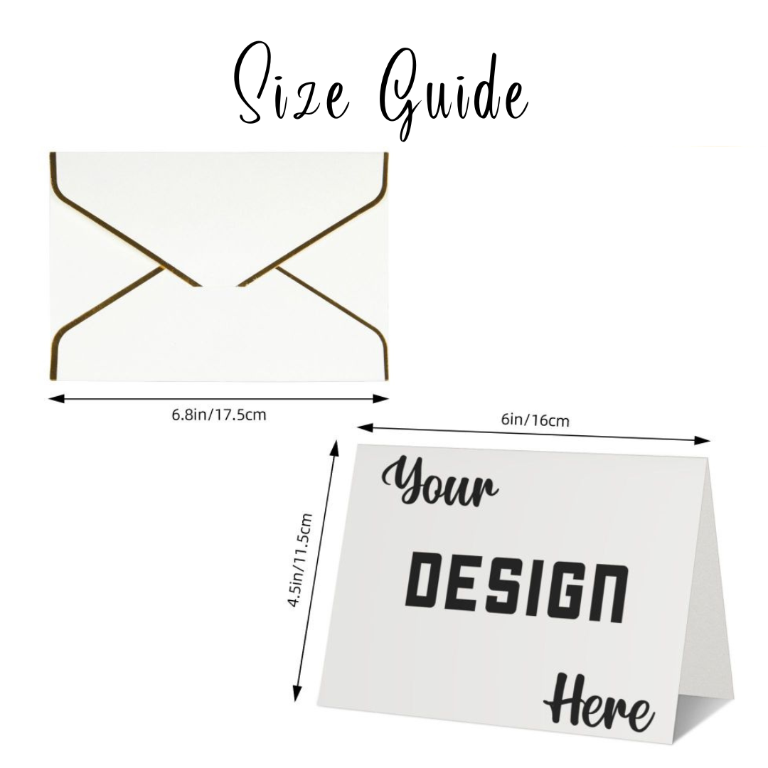 Custom Card with Pictures and Envelope- Message Card