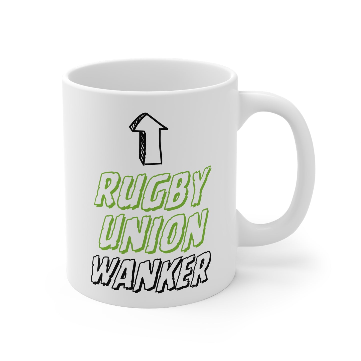 Rugby Union Wanker Quote 11oz Ceramic Mug