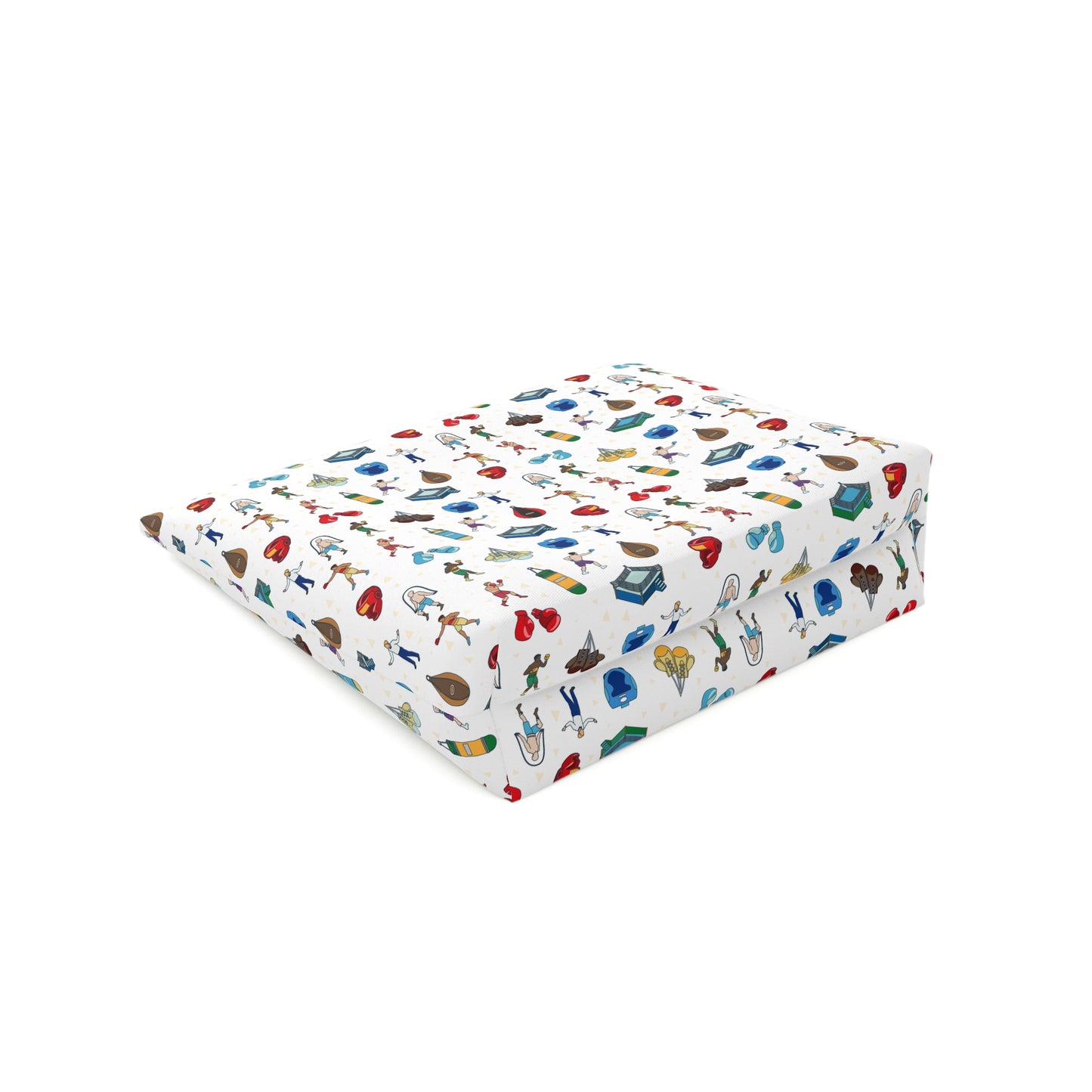 Boxing Print Cotton Cosmetic Bag/Makeup Organizer & Travel Pouch