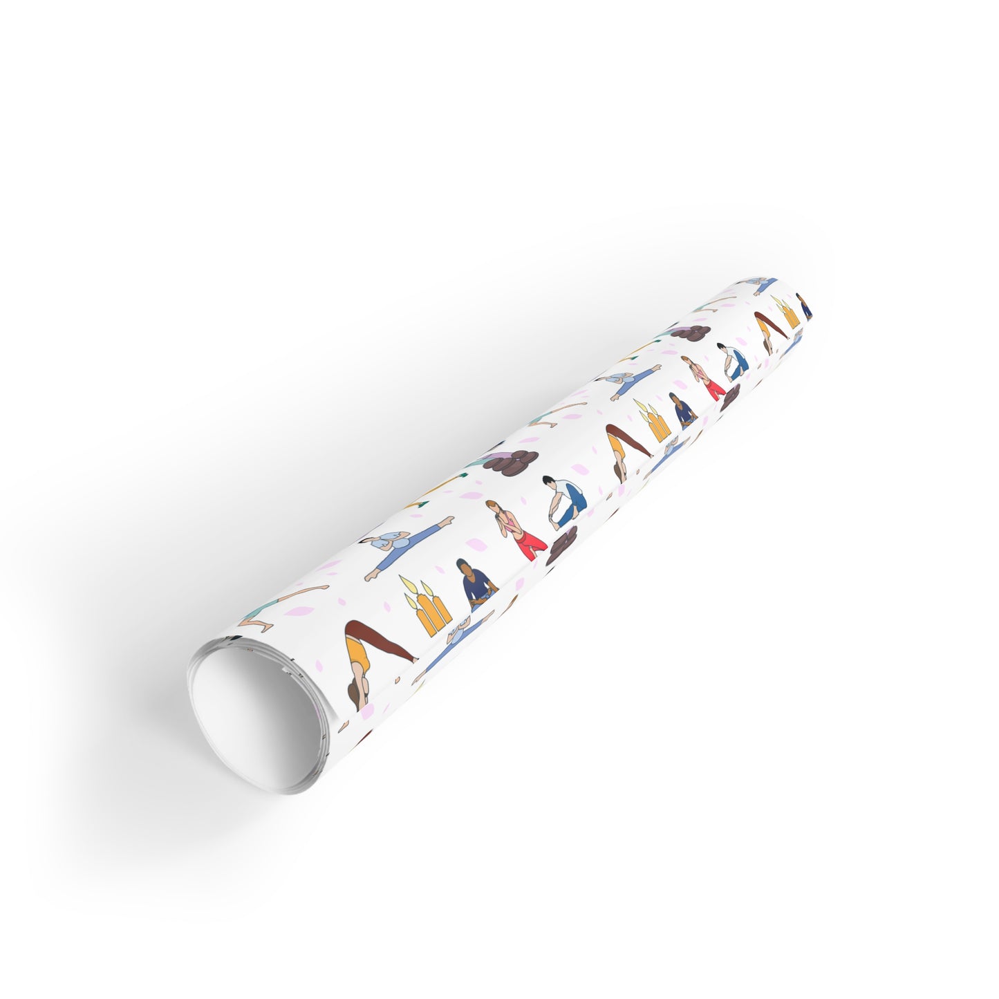 Yoga Inspired Print Gift Wrapping Paper Roll