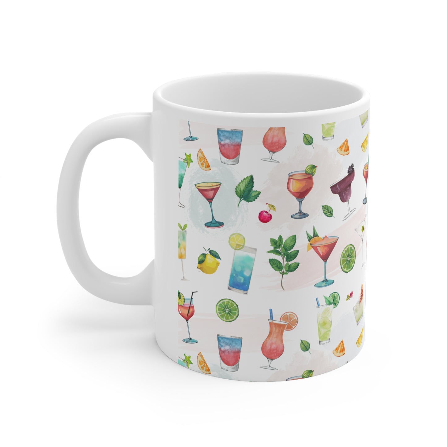 Cocktail Watercolor Print 11oz Ceramic Mug