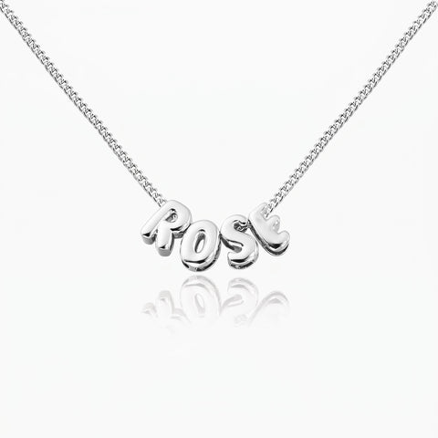 Naamketting met 3D bubbelletters