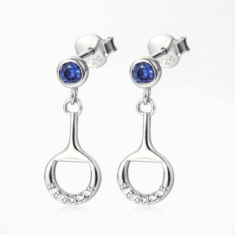 Personalized Birthstone Horse Bit Earrings