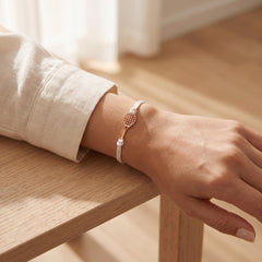 Personalisiertes Tennisschläger-Armband mit Initialen