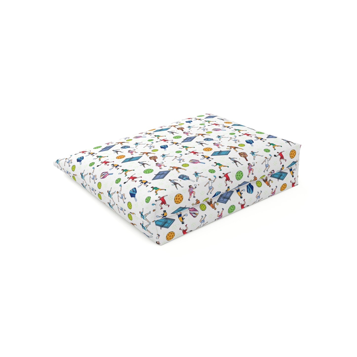 Pickleball Print Cotton Cosmetic Bag/Makeup Organizer & Travel Pouch