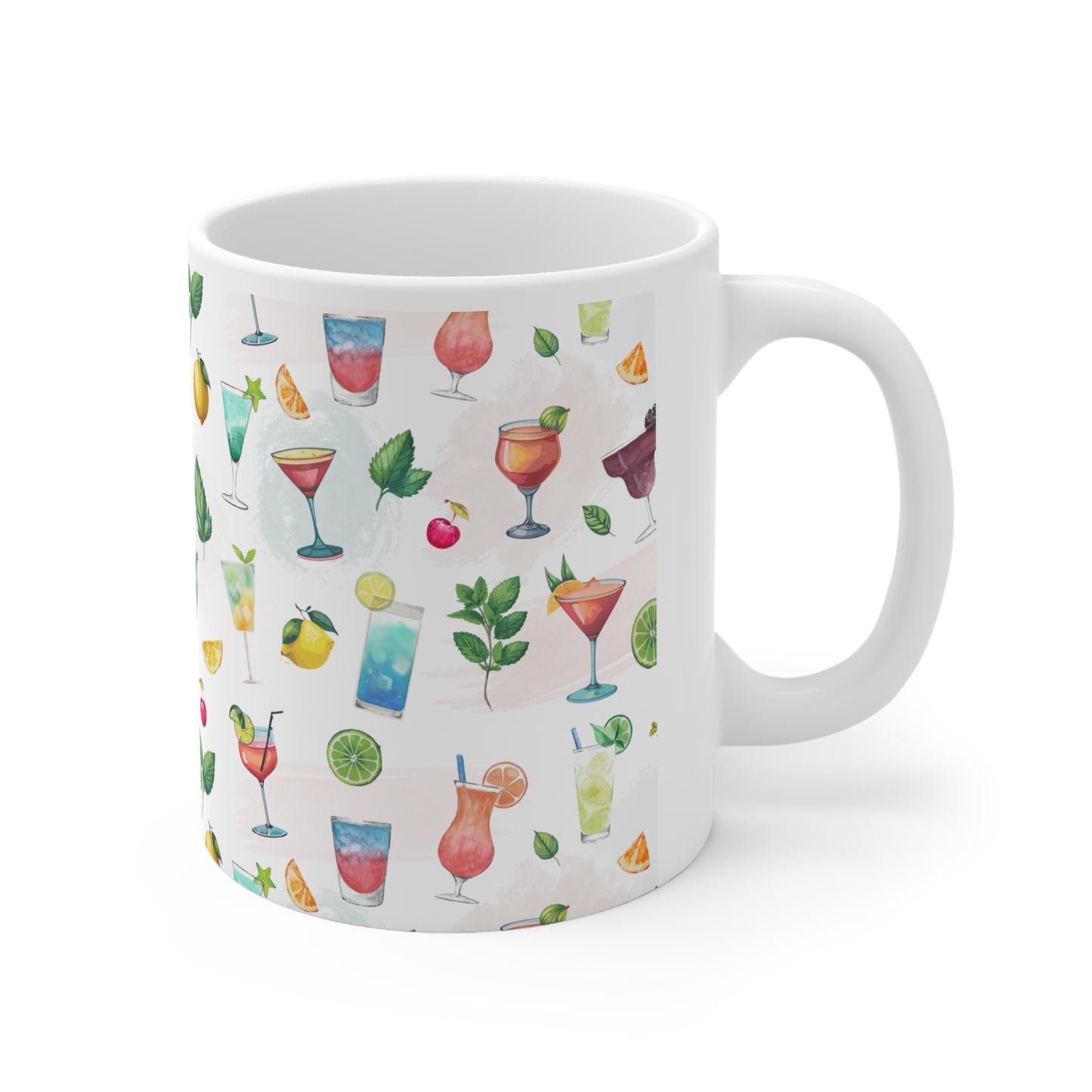 Cocktail Watercolor Print 11oz Ceramic Mug