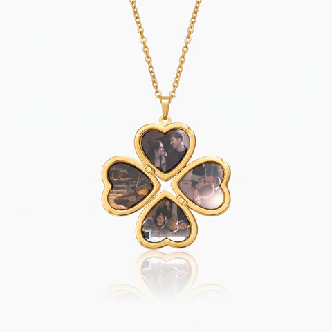 Personalized Photos Heart Locket Necklace