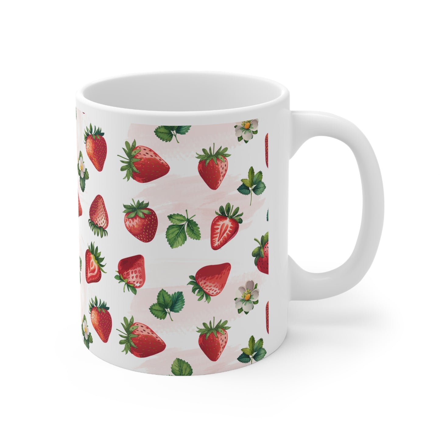 Strawberry Watercolor Print 11oz Ceramic Mug