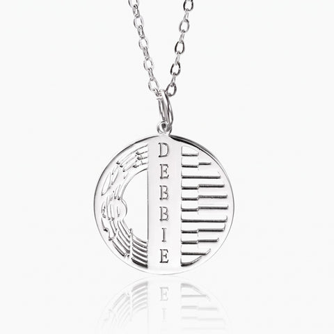 Customized Name Treble Clef Necklace