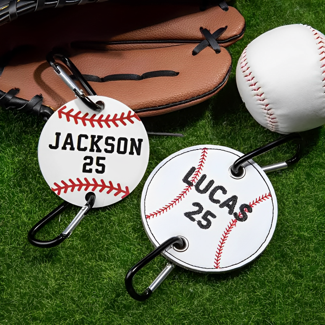 Baseball/Softball Bag Holder with Personalized Name + Number