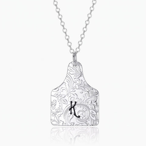 Halsband med boskapsbricka, initial eller logotyp