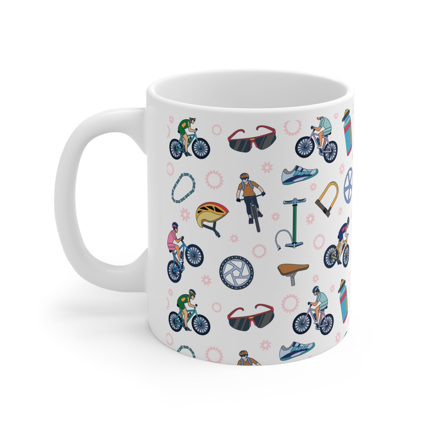 Biking Inspired Print 11oz Ceramic Mug