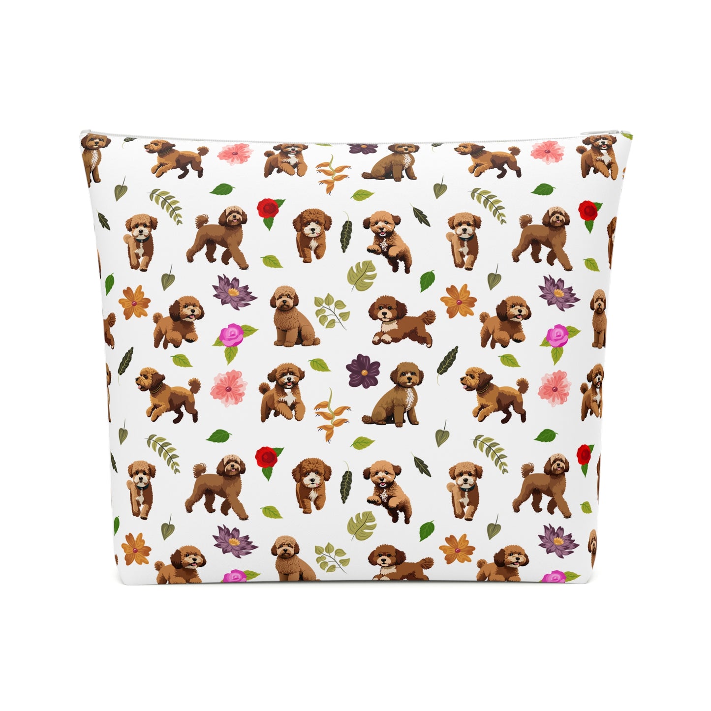 Cavapoo Print Cotton Cosmetic Bag/Makeup Organizer/Travel Pouch
