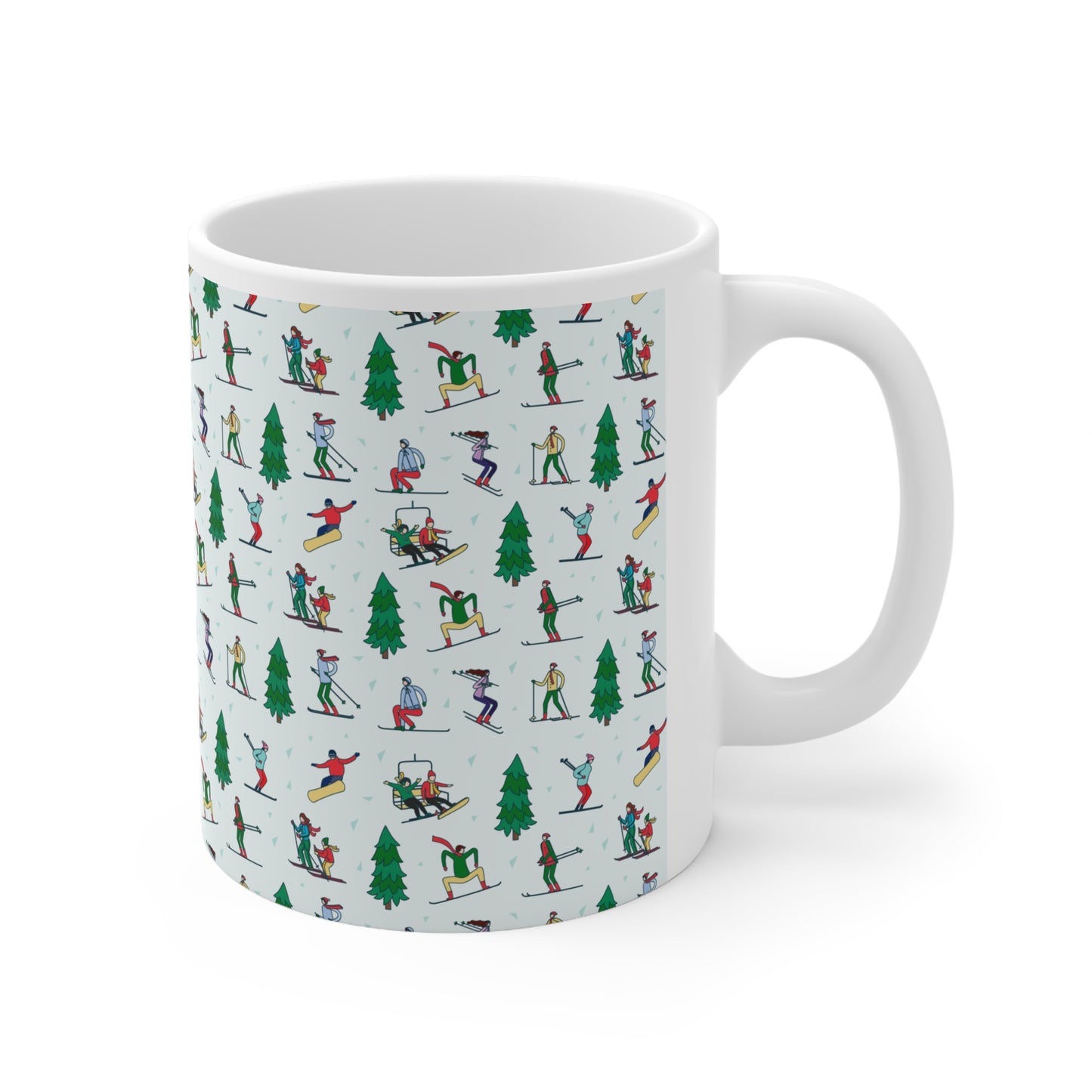 Ski Themed Landscape 11oz Ceramic Mug