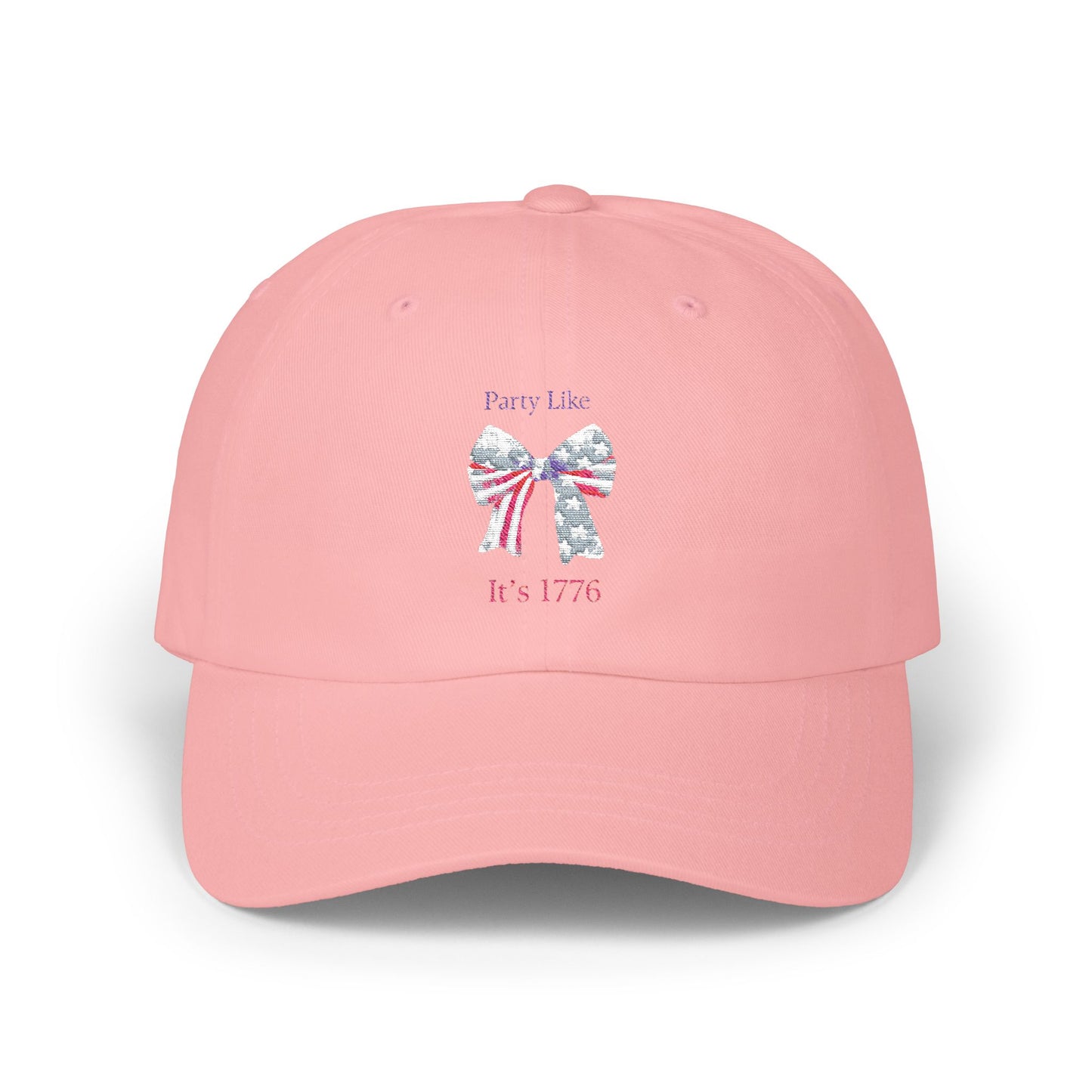 "Party Like It's 1776" 4th of July Bow Classic Cotton Dad Cap