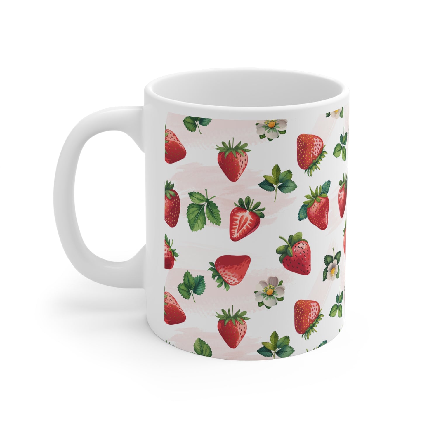 Strawberry Watercolor Print 11oz Ceramic Mug