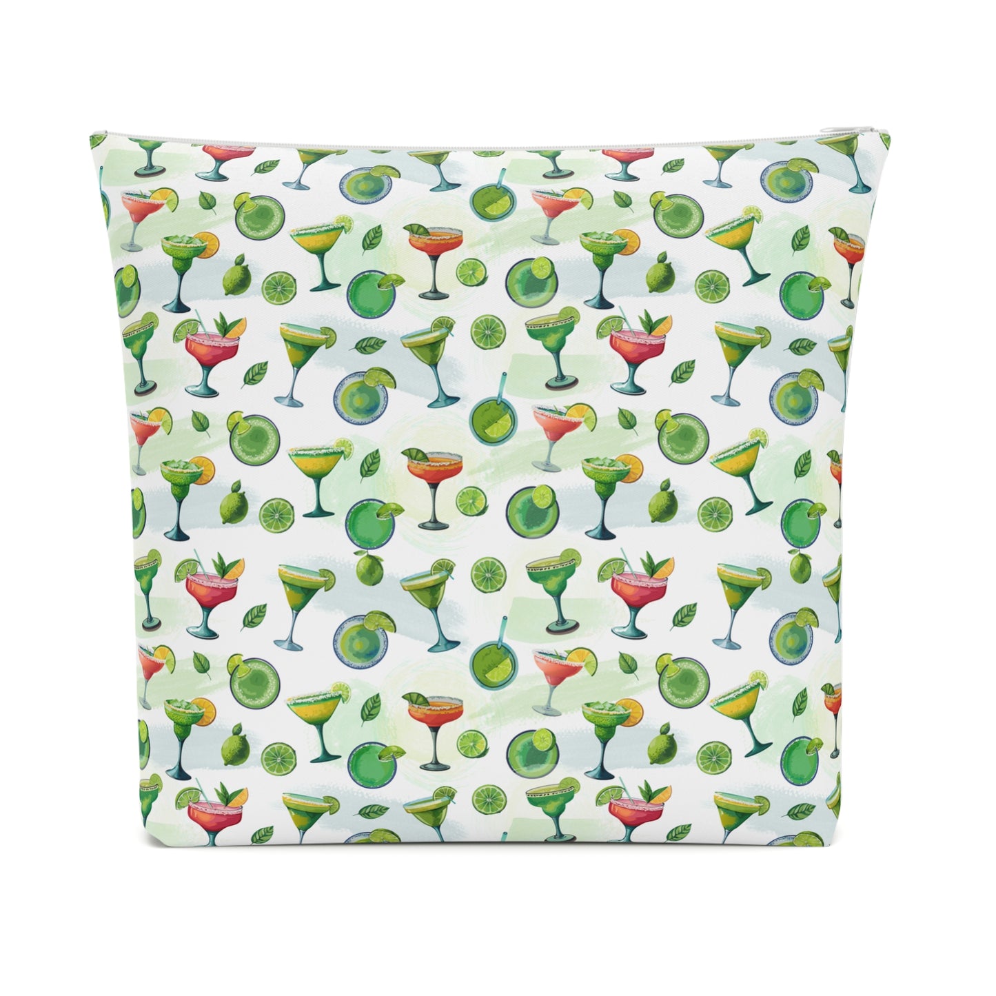Margarita Cocktail Print Cotton Cosmetic Bag/Makeup Travel Pouch