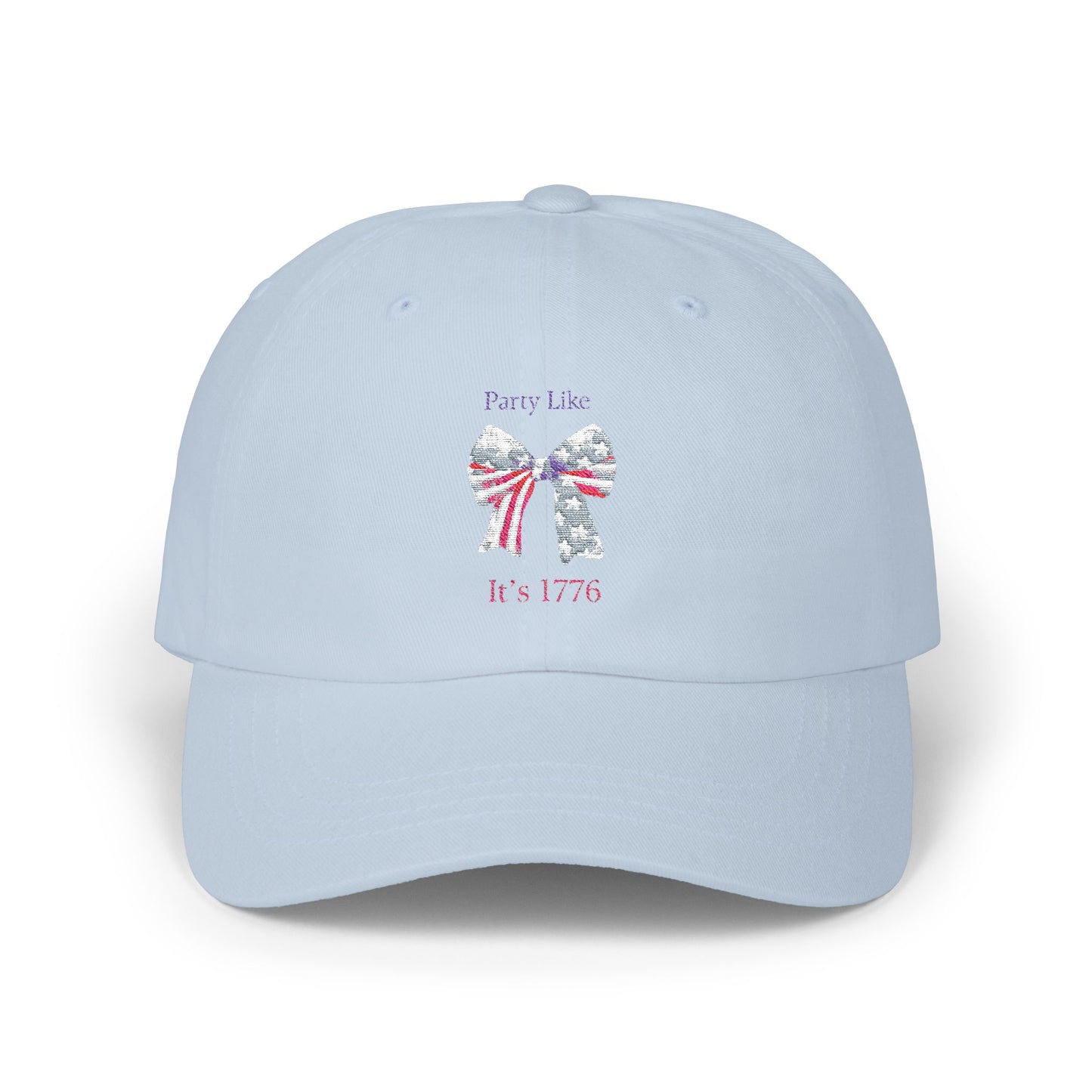 "Party Like It's 1776" 4th of July Bow Classic Cotton Dad Cap