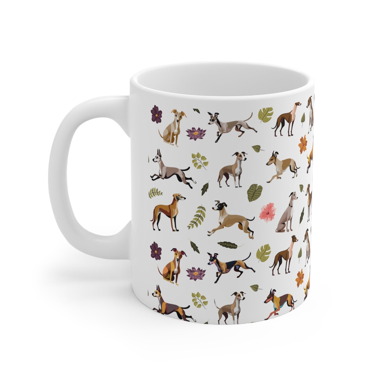 Whippet Dog Print 11oz Ceramic Mug