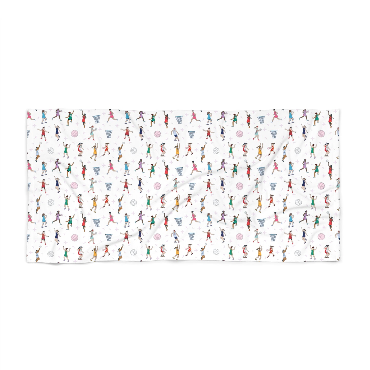 Netball Print Beach Towel