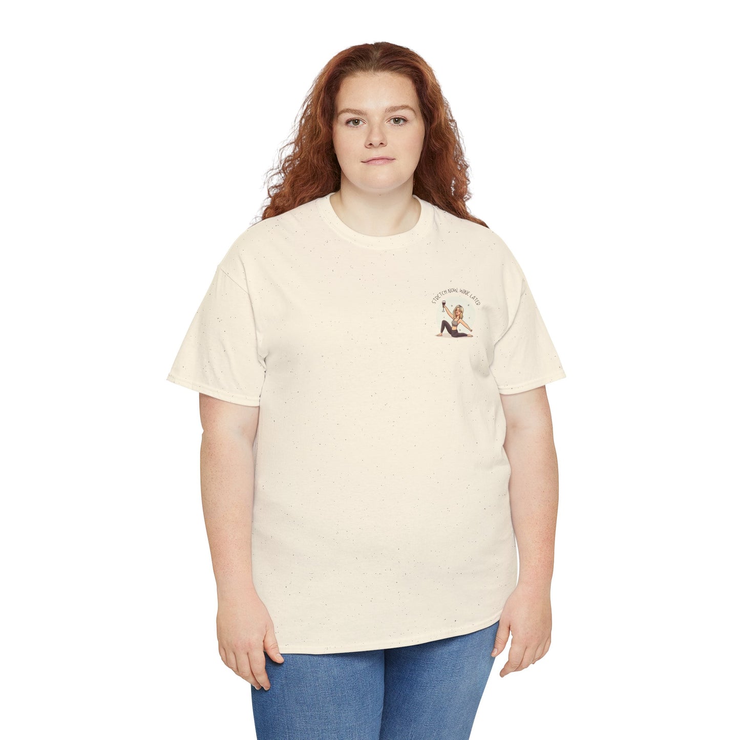Stretch Now Wine Later Graphic T-Shirt (Blonde)
