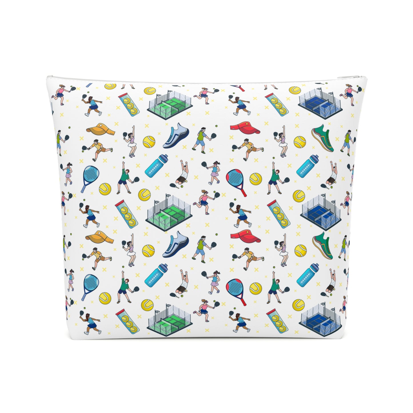 Padel Print Cotton Cosmetic Bag/Makeup Organizer & Travel Pouch