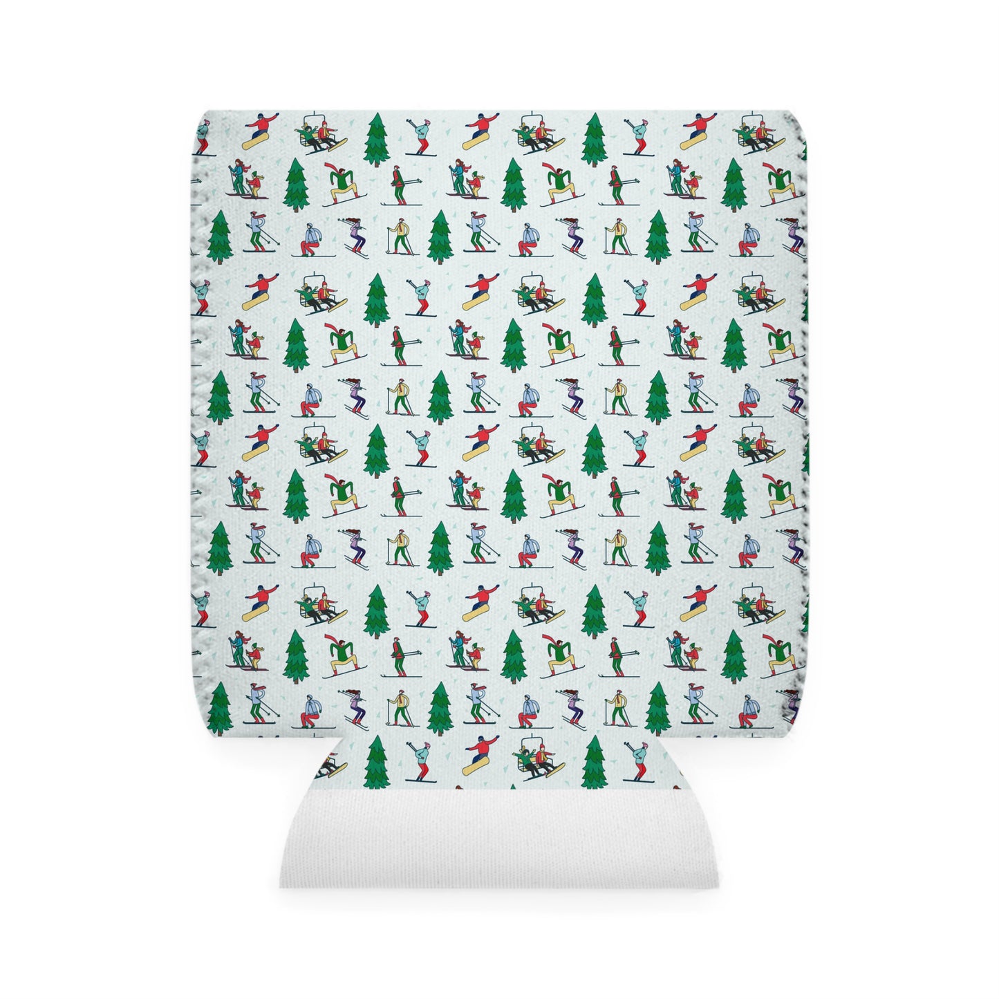 Skiing Landscape Printed Can Cooler Sleeve