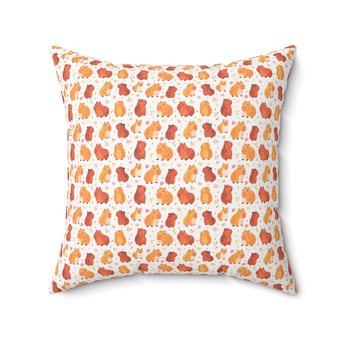 Capybara Kawaii Chibi Style Print Square Pillow