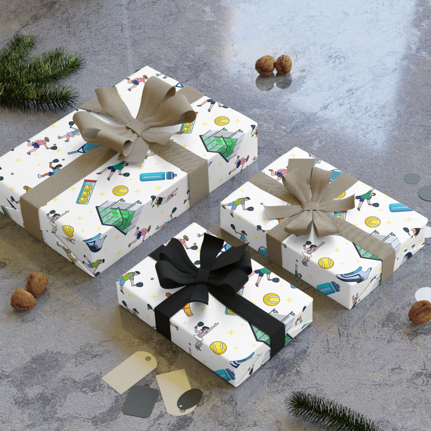 Padel Print Gift Wrapping Paper Roll