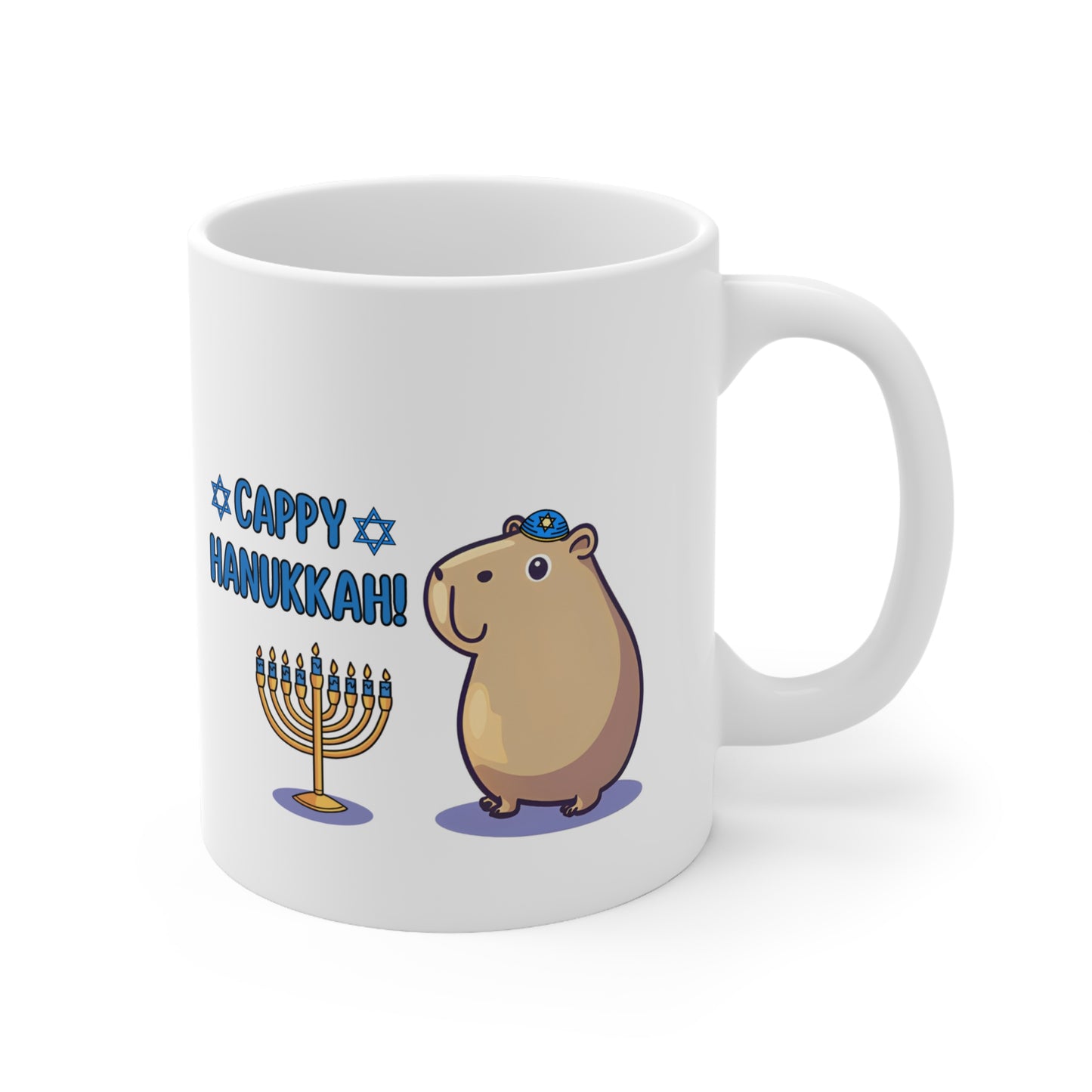 Cappy Hanukkah Capybara 11oz Ceramic Mug