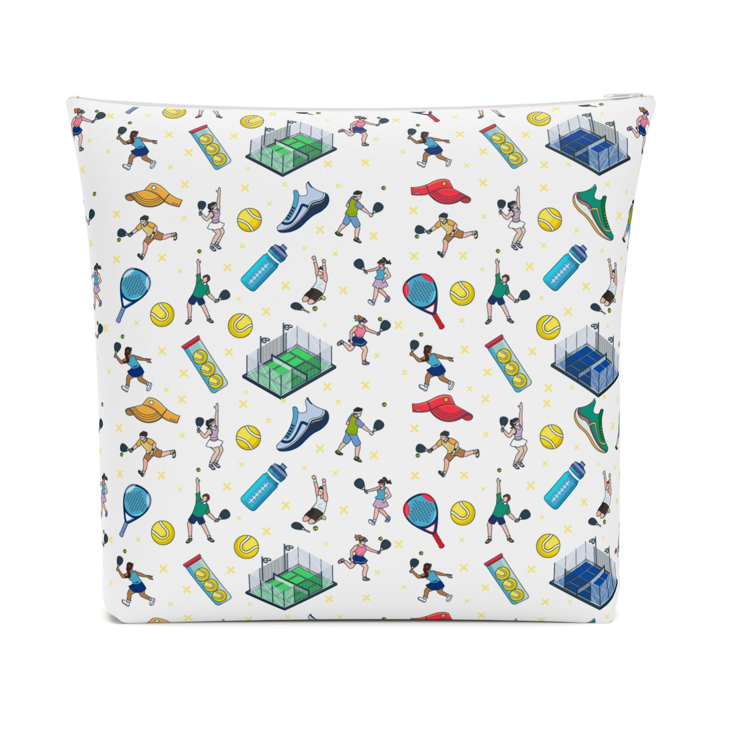 Padel Print Cotton Cosmetic Bag/Makeup Organizer & Travel Pouch
