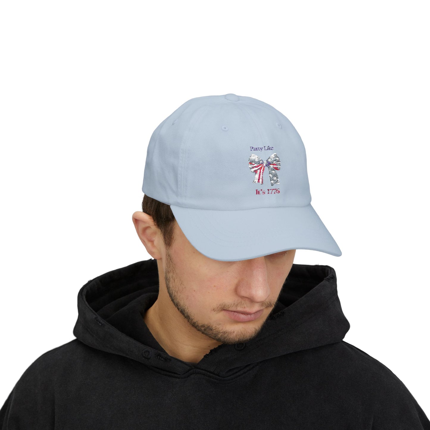 "Party Like It's 1776" 4th of July Bow Classic Cotton Dad Cap
