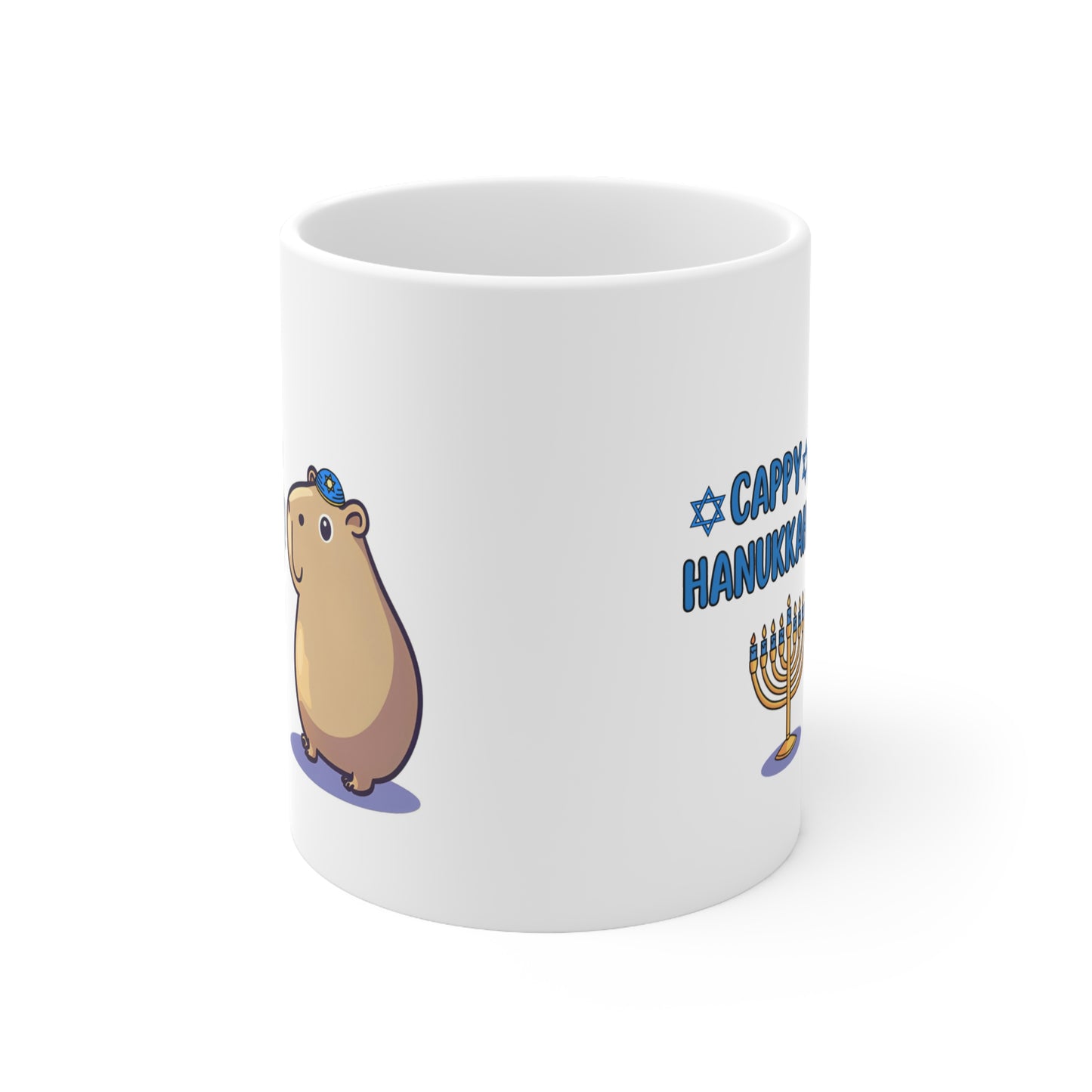 Cappy Hanukkah Capybara 11oz Ceramic Mug