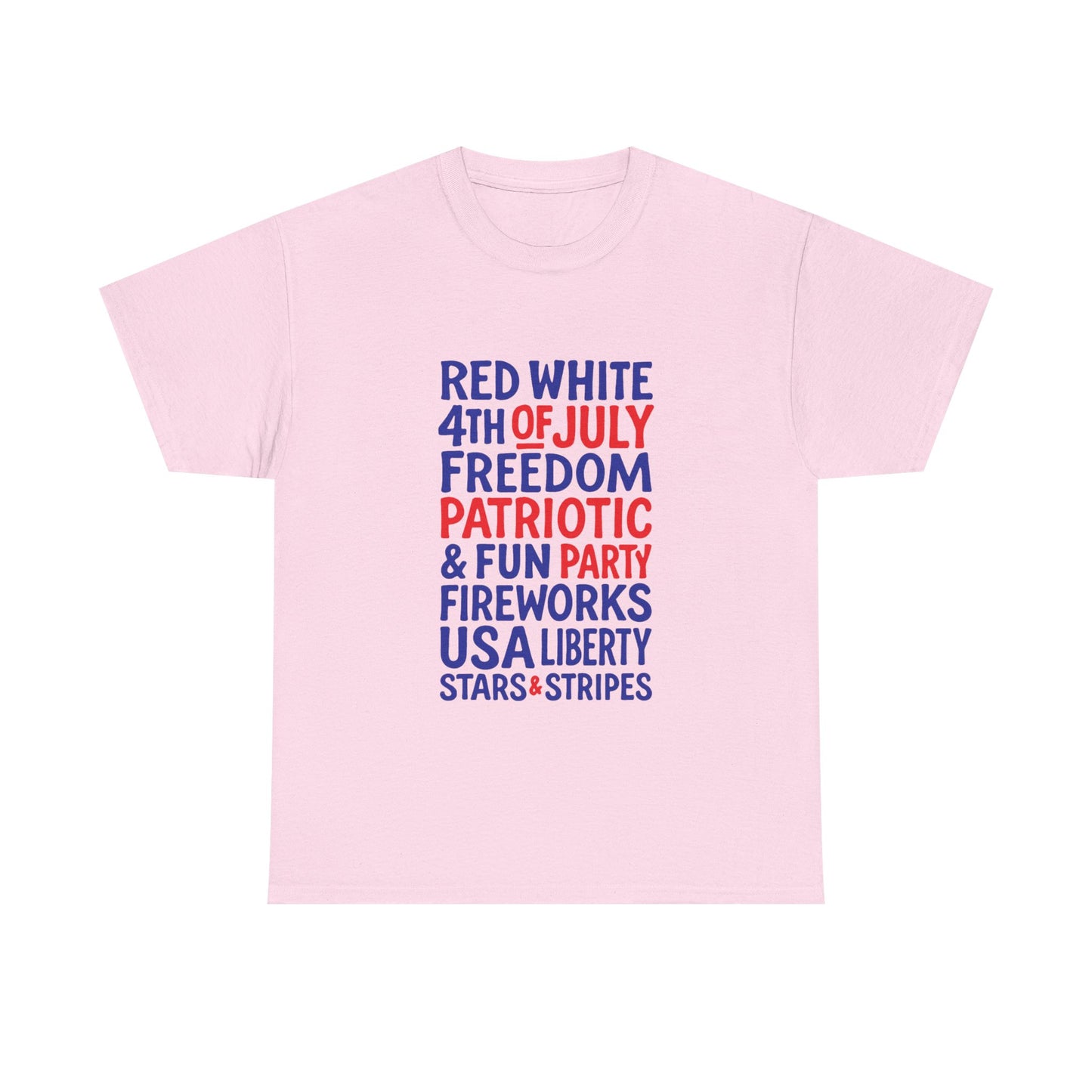 4th of July Words Graphic T-Shirt